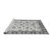 Sideview of Machine Washable Abstract Gray Modern Rug, wshabs3532gry