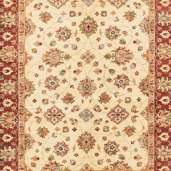 Machine Washable Abstract Brown Gold Rug, wshabs3532