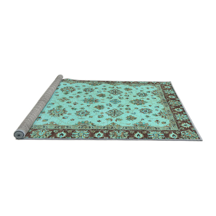 Sideview of Machine Washable Abstract Light Blue Modern Rug, wshabs3532lblu