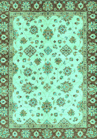 Abstract Turquoise Modern Rug, abs3532turq