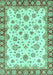 Machine Washable Abstract Turquoise Modern Area Rugs, wshabs3532turq