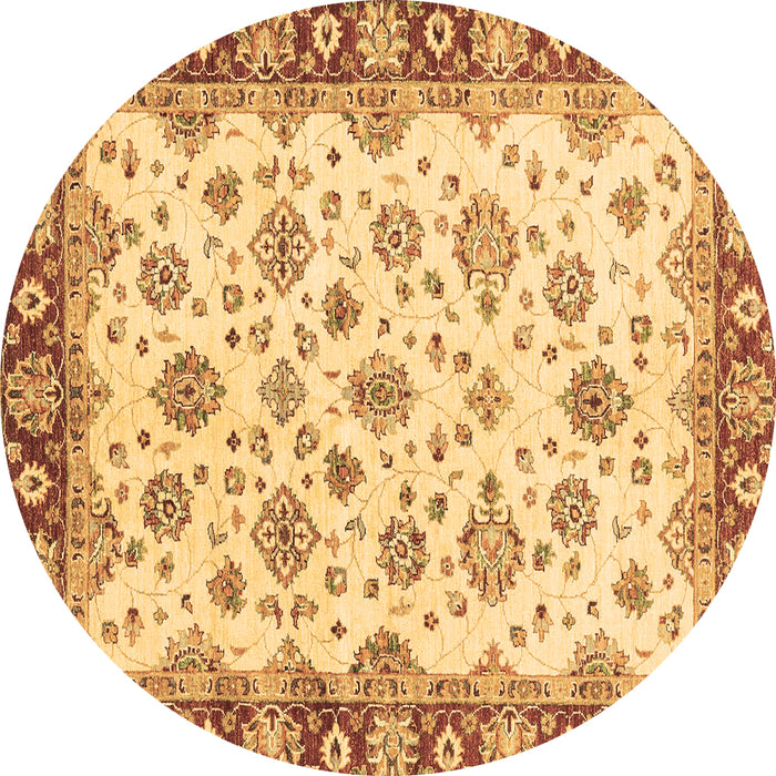 Round Machine Washable Abstract Brown Modern Rug, wshabs3532brn
