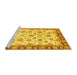 Sideview of Machine Washable Abstract Yellow Modern Rug, wshabs3532yw