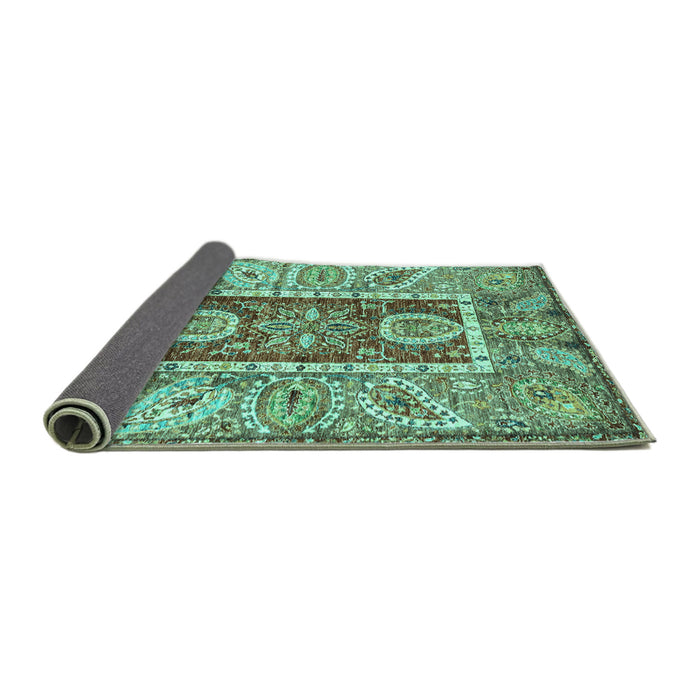 Sideview of Oriental Turquoise Traditional Rug, abs3533turq