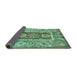 Sideview of Oriental Turquoise Traditional Rug, abs3533turq