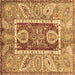 Square Oriental Brown Traditional Rug, abs3533brn