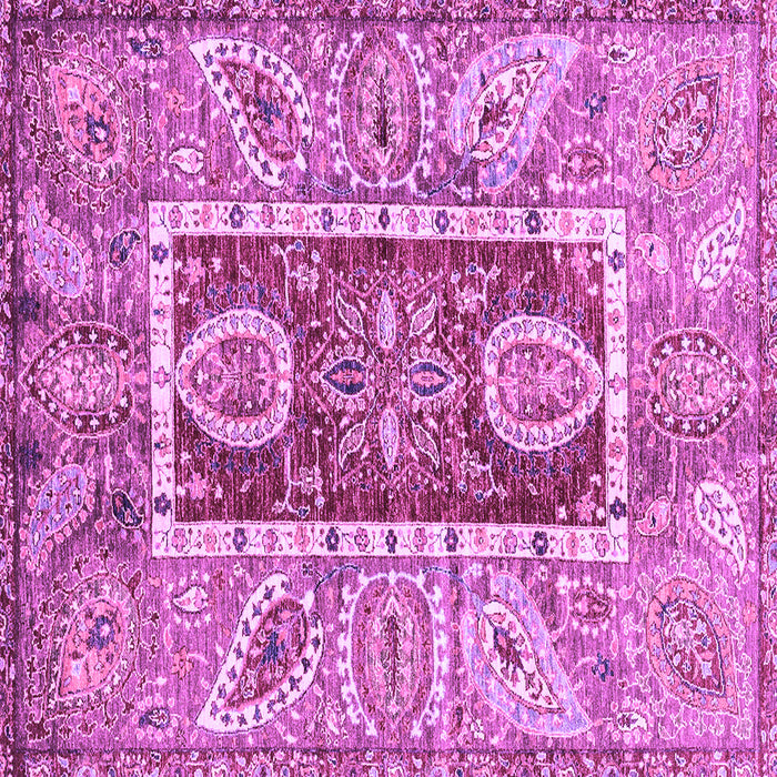 Square Machine Washable Oriental Purple Traditional Area Rugs, wshabs3533pur