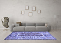 Machine Washable Oriental Blue Traditional Rug, wshabs3533blu