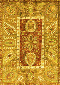 Oriental Yellow Traditional Rug, abs3533yw