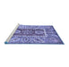 Sideview of Machine Washable Oriental Blue Traditional Rug, wshabs3533blu