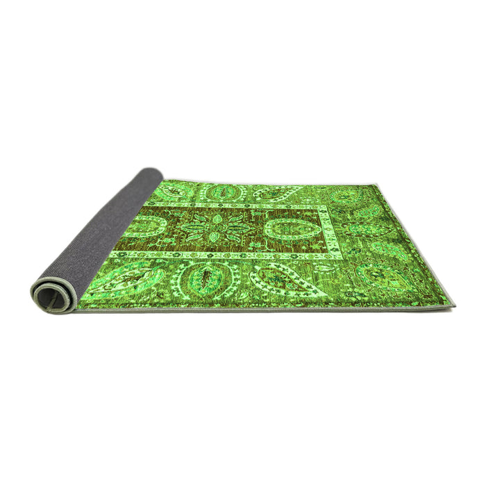 Sideview of Oriental Green Traditional Rug, abs3533grn