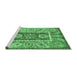 Sideview of Machine Washable Oriental Emerald Green Traditional Area Rugs, wshabs3533emgrn