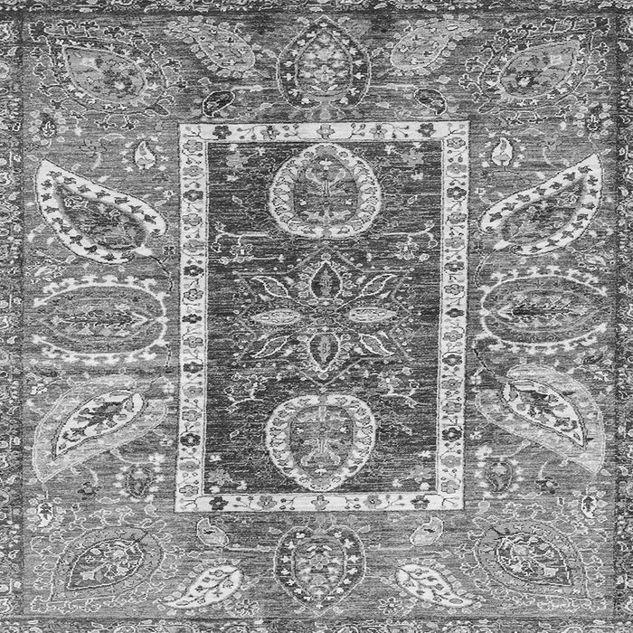 Square Machine Washable Oriental Gray Traditional Rug, wshabs3533gry