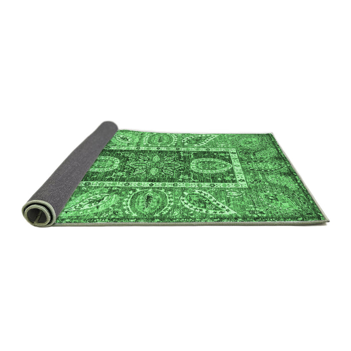 Sideview of Oriental Emerald Green Traditional Rug, abs3533emgrn