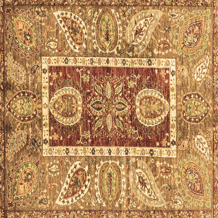 Square Machine Washable Oriental Brown Traditional Rug, wshabs3533brn
