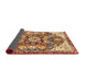 Sideview of Abstract Fire Brick Red Modern Rug, abs3534