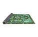 Sideview of Abstract Turquoise Modern Rug, abs3534turq