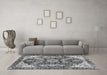 Machine Washable Abstract Gray Modern Rug in a Living Room,, wshabs3534gry