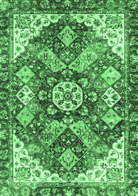 Abstract Emerald Green Modern Rug, abs3534emgrn