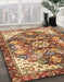 Machine Washable Abstract Fire Brick Red Rug in a Family Room, wshabs3534