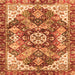 Square Abstract Orange Modern Rug, abs3534org