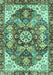 Machine Washable Abstract Turquoise Modern Area Rugs, wshabs3534turq