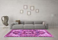 Machine Washable Abstract Purple Modern Rug, wshabs3534pur