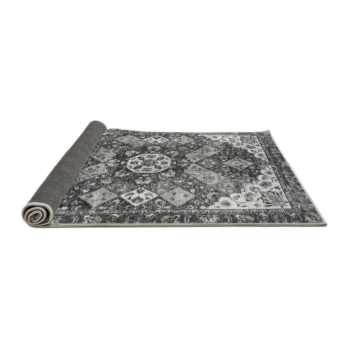 Sideview of Abstract Gray Modern Rug, abs3534gry