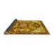 Sideview of Abstract Yellow Modern Rug, abs3534yw