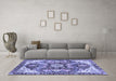 Machine Washable Abstract Blue Modern Rug in a Living Room, wshabs3534blu