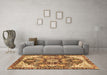 Machine Washable Abstract Brown Modern Rug in a Living Room,, wshabs3534brn