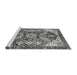 Sideview of Machine Washable Abstract Gray Modern Rug, wshabs3534gry