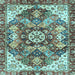 Square Machine Washable Abstract Light Blue Modern Rug, wshabs3534lblu