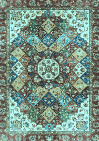 Abstract Light Blue Modern Rug, abs3534lblu