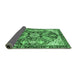 Sideview of Abstract Emerald Green Modern Rug, abs3534emgrn