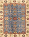 Abstract Chestnut Brown Oriental Rug, abs3535