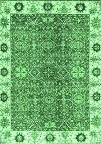 Oriental Emerald Green Traditional Rug, abs3535emgrn