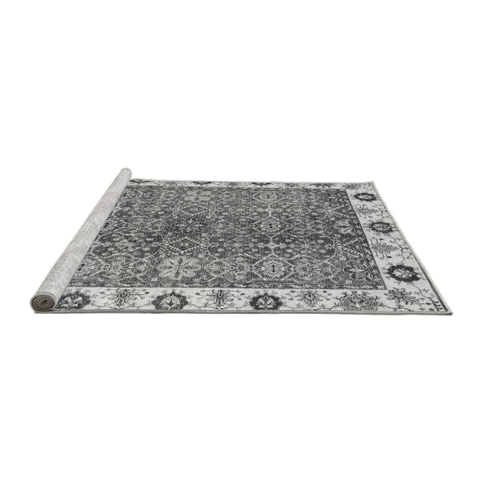 Sideview of Machine Washable Oriental Gray Traditional Rug, wshabs3535gry
