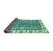 Sideview of Oriental Turquoise Traditional Rug, abs3535turq