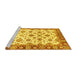 Sideview of Machine Washable Oriental Yellow Traditional Rug, wshabs3536yw