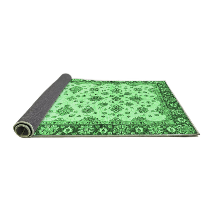 Sideview of Oriental Emerald Green Traditional Rug, abs3536emgrn