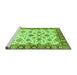 Sideview of Machine Washable Oriental Green Traditional Area Rugs, wshabs3536grn