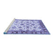 Sideview of Machine Washable Oriental Blue Traditional Rug, wshabs3536blu