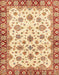 Machine Washable Abstract Brown Gold Rug, wshabs3536