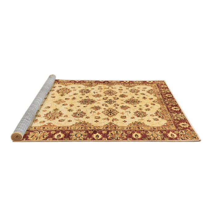 Sideview of Machine Washable Oriental Brown Traditional Rug, wshabs3536brn