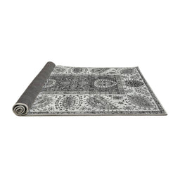 Sideview of Abstract Gray Modern Rug, abs3537gry