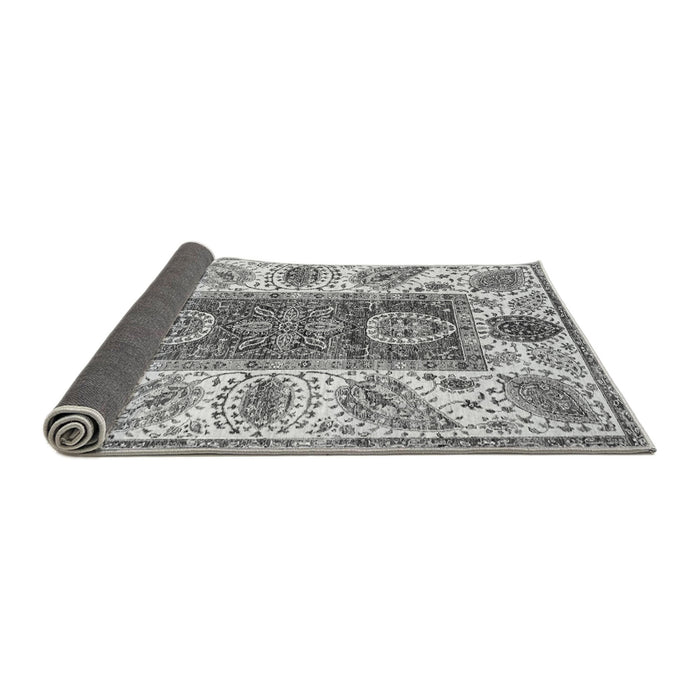 Sideview of Abstract Gray Modern Rug, abs3537gry