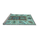 Sideview of Machine Washable Abstract Light Blue Modern Rug, wshabs3537lblu