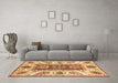 Machine Washable Abstract Brown Modern Rug in a Living Room,, wshabs3537brn