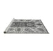 Sideview of Machine Washable Abstract Gray Modern Rug, wshabs3537gry